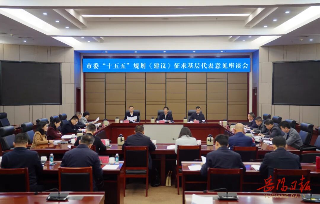 李挚主持召开岳阳市委“十五五”规划《建议》征求基层代表意见座谈会